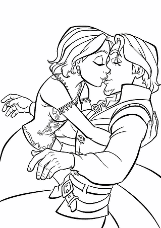 Tangled: Rapunzel Kisses Flynn