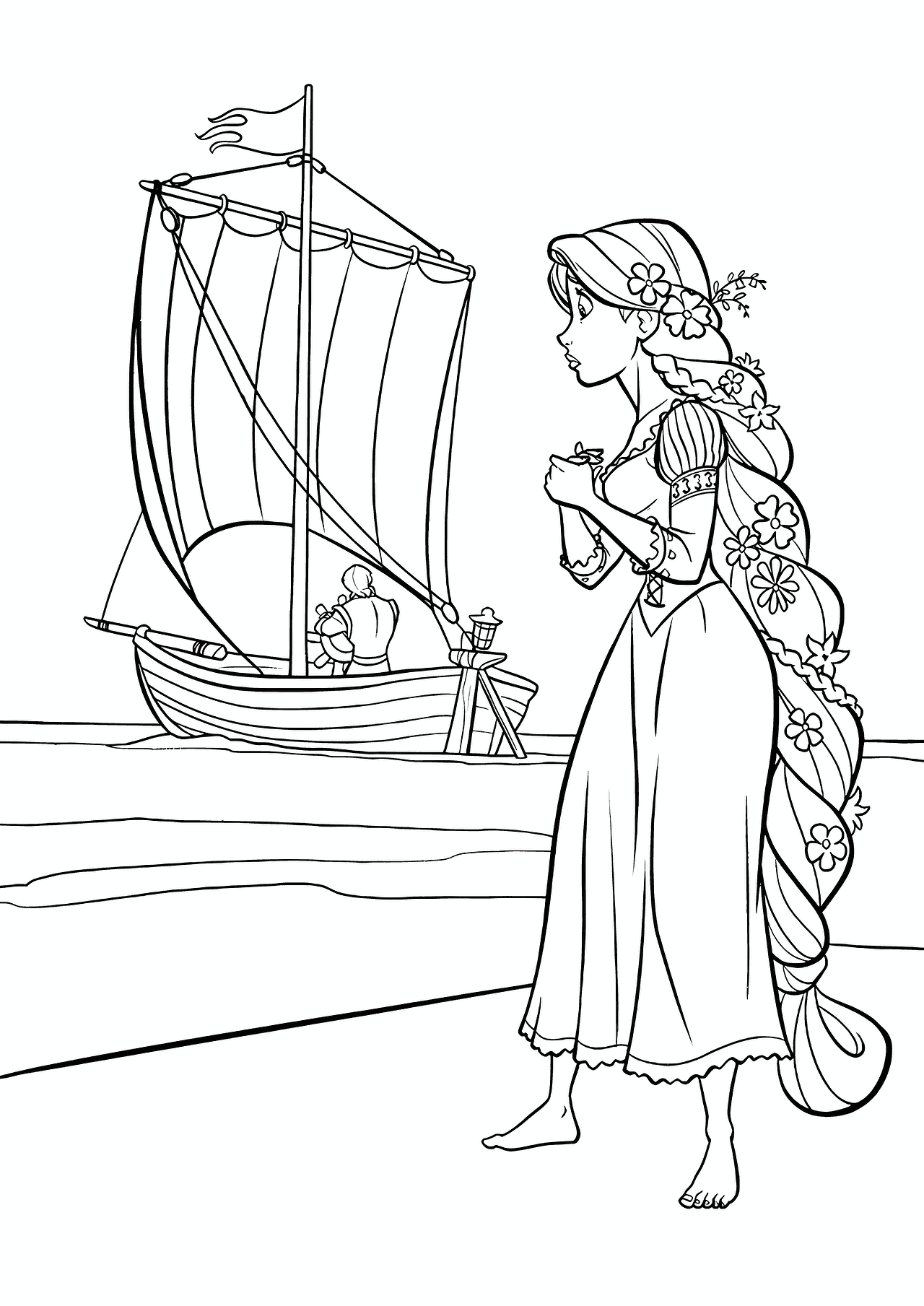 Tangled Coloring Pages (Free PDF Printables)