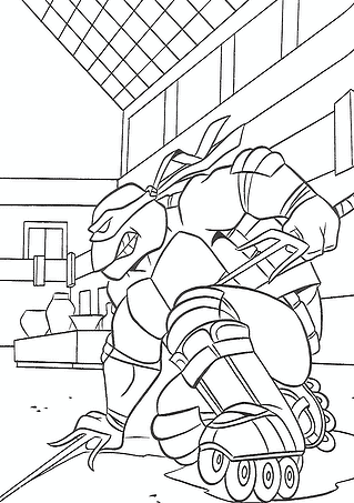Ninja Turtles: Raphael on Roller Skates