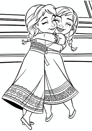 Elsa and Anna (frozen) As Children