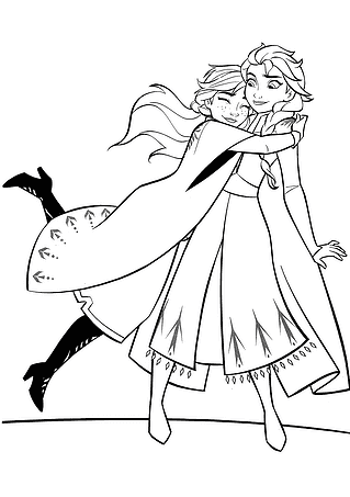 Anna and Elsa’s (frozen) Tight Embrace
