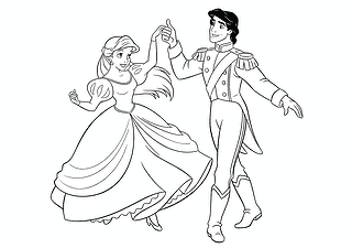 Little Mermaid Dances with Prince Eric