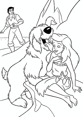 Little Mermaid and the Huge Dog