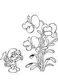 Smurfs:  Prudent Man Studies the Flower