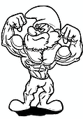 Bodybuilder Papa Smurf