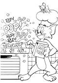 Tom and Jerry Making Popcorn