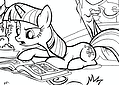 Twilight Sparkle Reading a Book