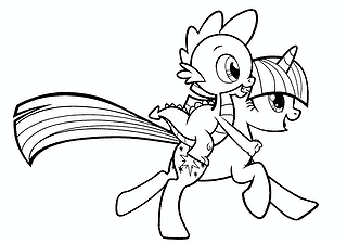Twilight Sparkle and Spike
