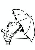 Winnie the Pooh: Piglet with An Umbrella