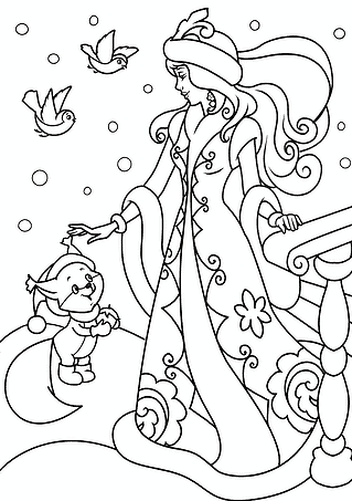 Winter: Snow Maiden and the Squirrel