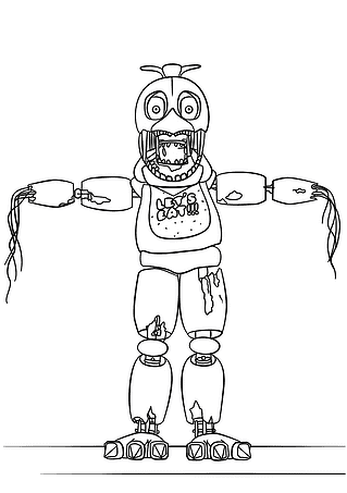 FNAF: Chica with Her Arms Torn Off