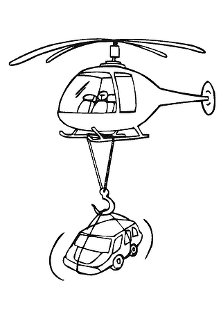 Helicopter Transporting the Vehicle