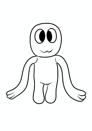 Rainbow Friends: Cute Green