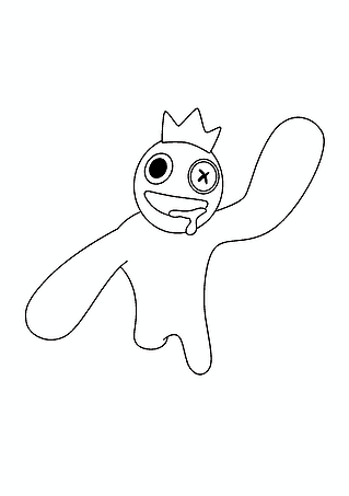Rainbow Friends: Blue is Chasing a Player