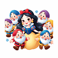 Snow White and the Seven Dwarfs Coloring Pages