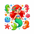 The Little Mermaid Coloring Pages