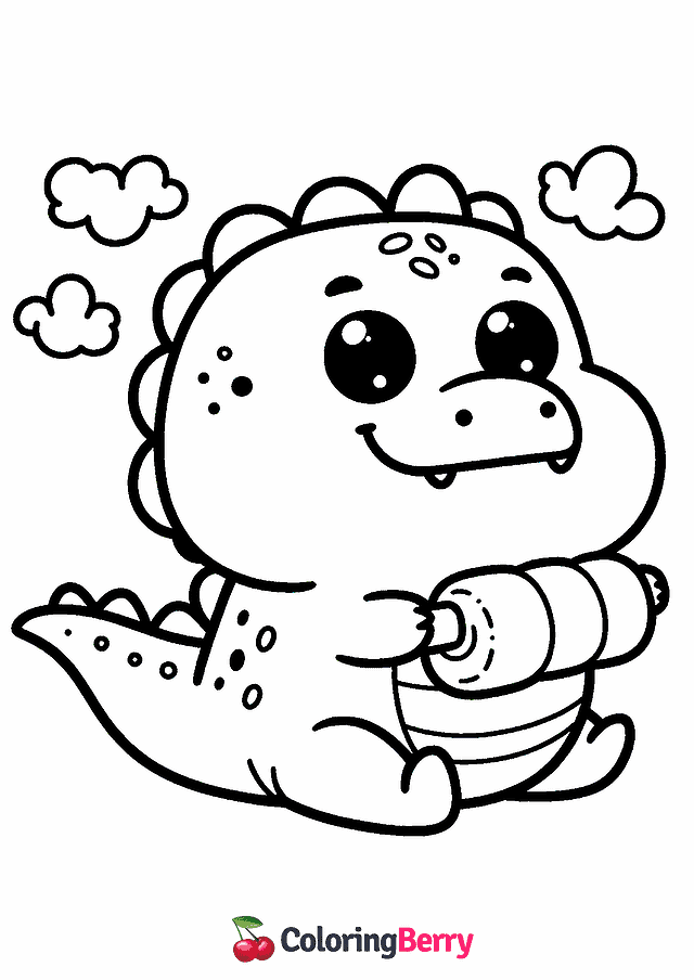 Alligator Squishmallow Coloring Page