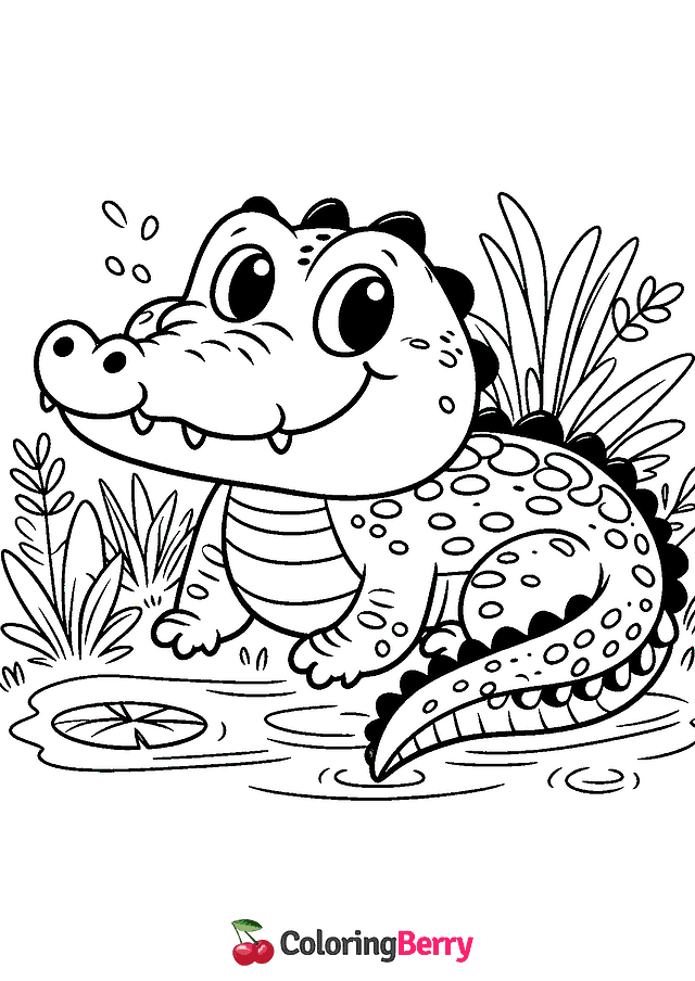 Crocodile Coloring Page