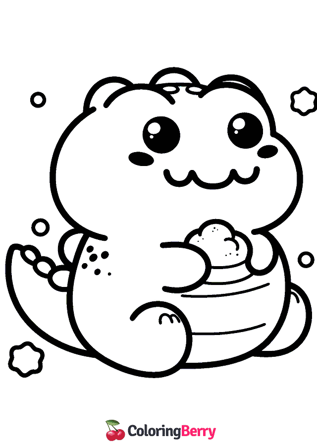 Crocodile Squishmallow Coloring Page