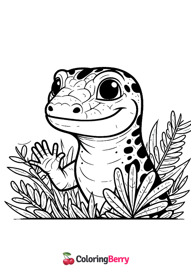 Lizard Head Coloring Page