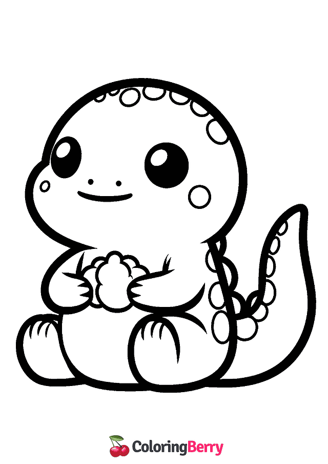 Lizard Squishmallow Coloring Page