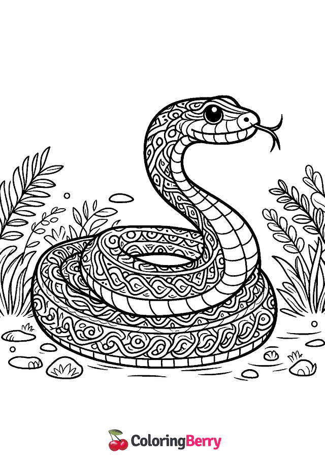 Snake Coloring Page