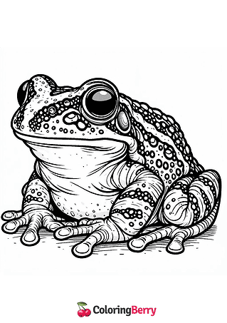 African Dwarf Frog Coloring Page