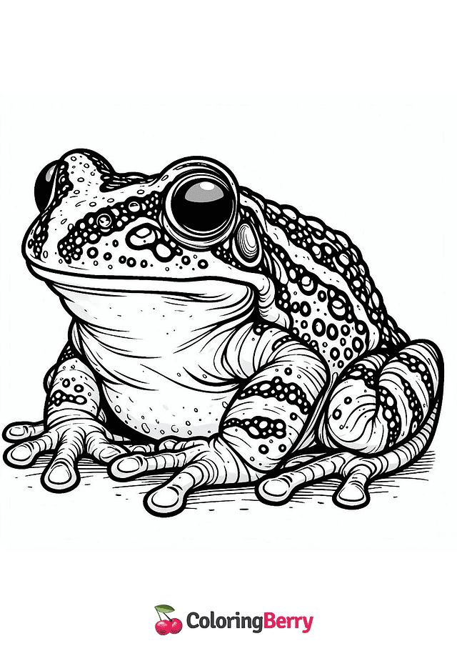 African Dwarf Frog Coloring Page