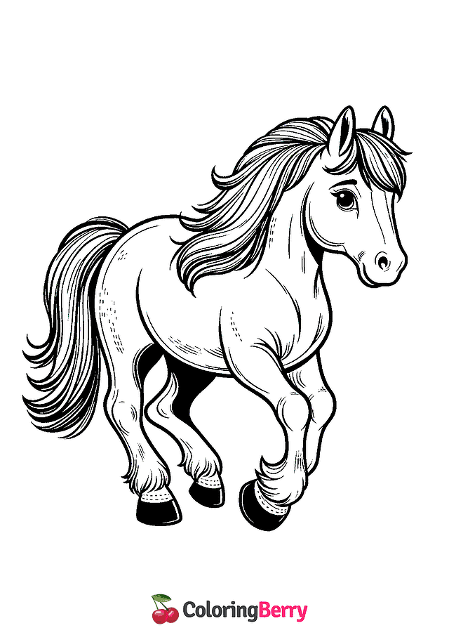 American Quarter Horse Coloring Page