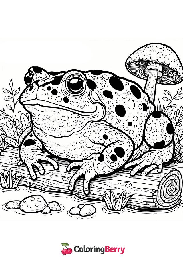 American Toad Coloring Page