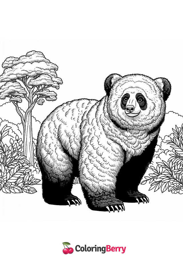 Andean Bear Coloring Page