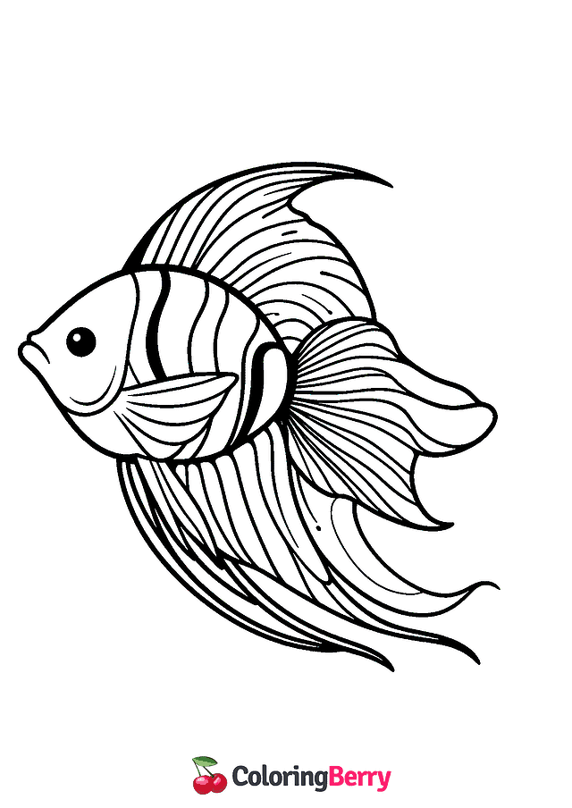 Angel Fish Coloring Page