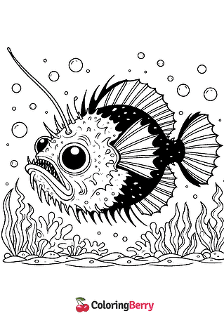 Anglerfish Coloring Page