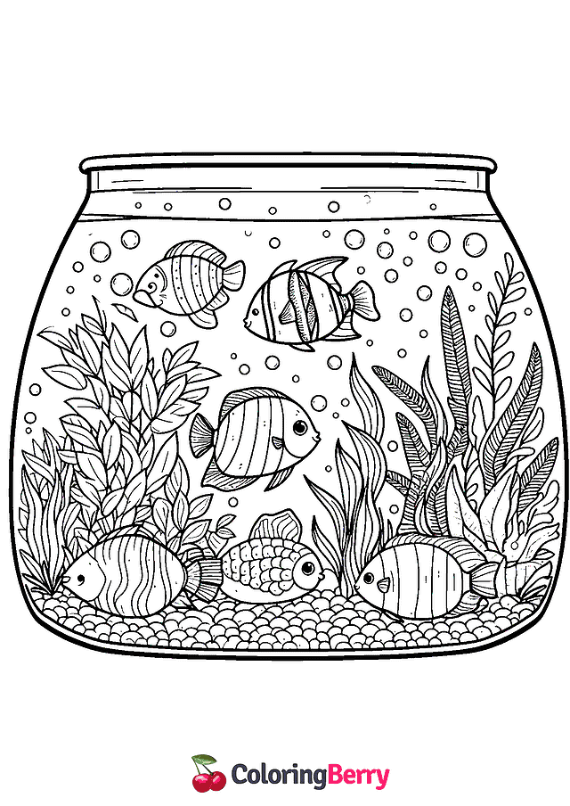 Aquarium Coloring Page