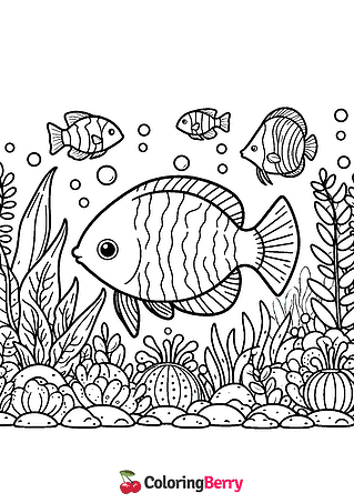 Aquarium Fish Coloring Page
