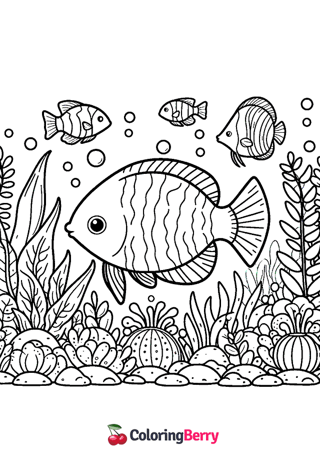 Aquarium Fish Coloring Page