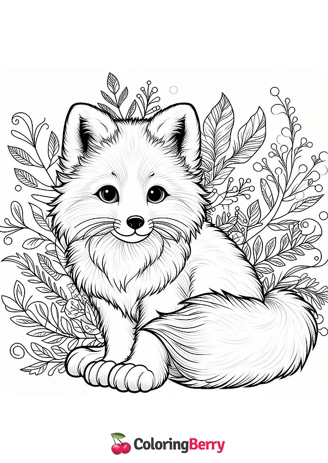 Arctic Fox Coloring Page