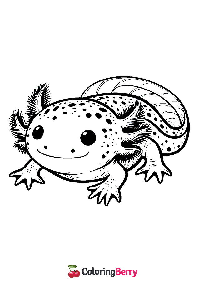 Axolotl Coloring Page