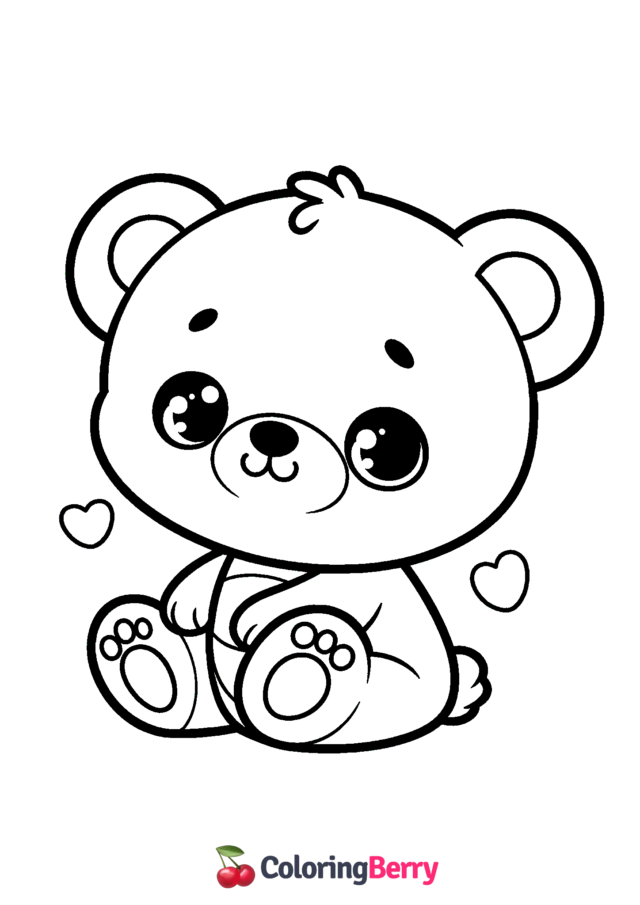 Baby Bear Coloring Page