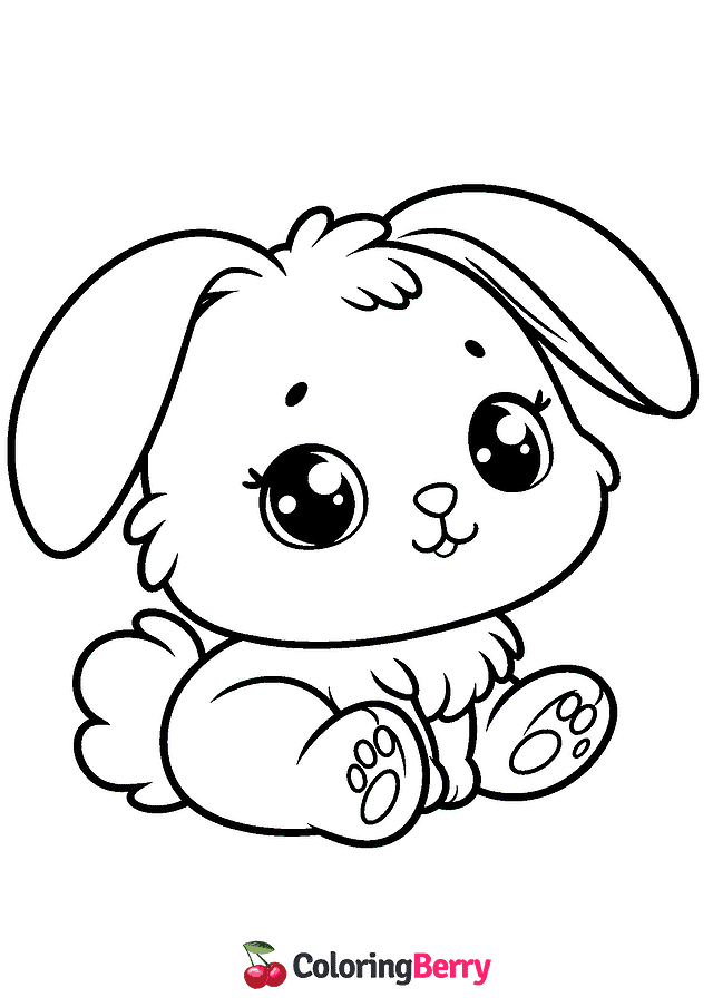 Baby Bunny Coloring Page