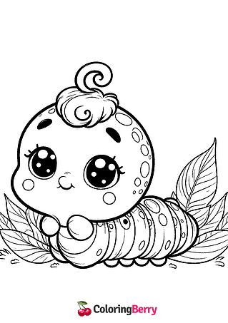 Baby Caterpillar Coloring Page