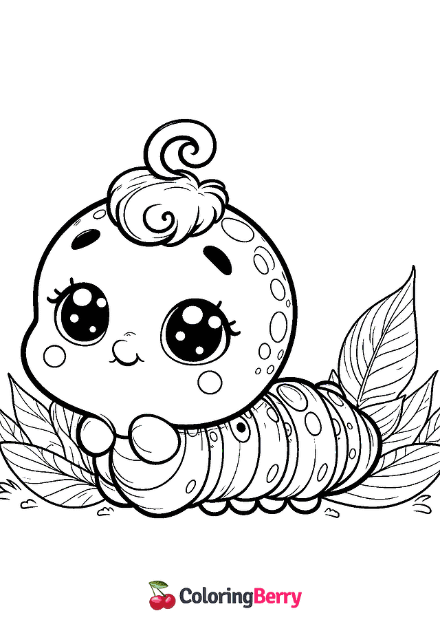 Baby Caterpillar Coloring Page