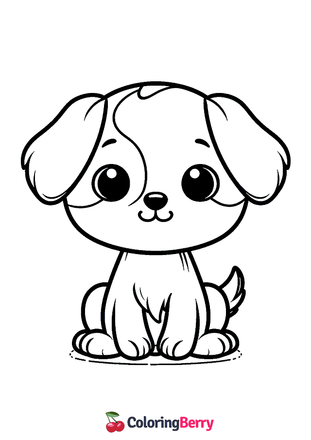 Baby Dog Coloring Page