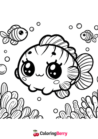 Baby Fish Coloring Page