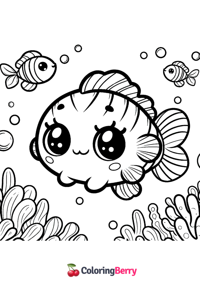 Baby Fish Coloring Page