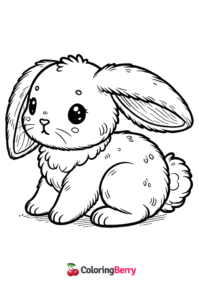 Baby Hare Coloring Page