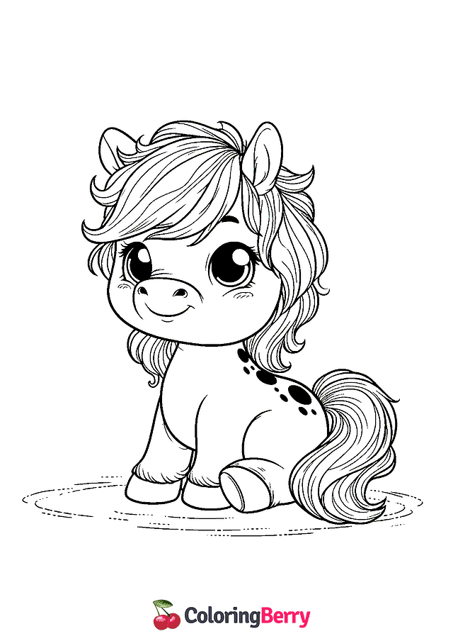 Baby Horse Coloring Page