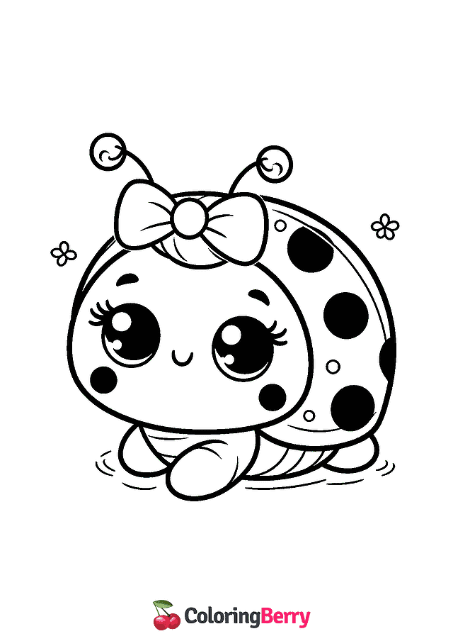 Baby Ladybug Coloring Page