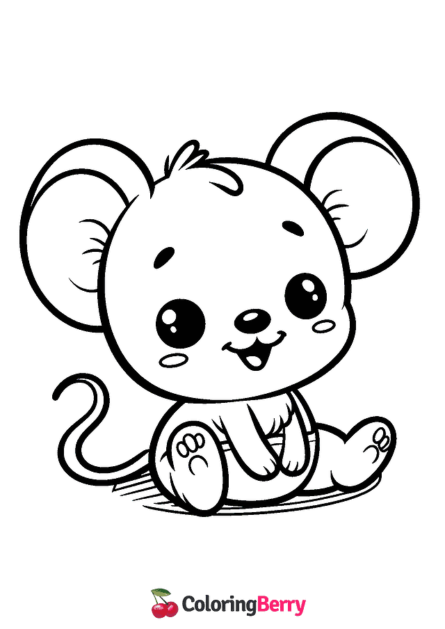 Baby Mouse Coloring Page