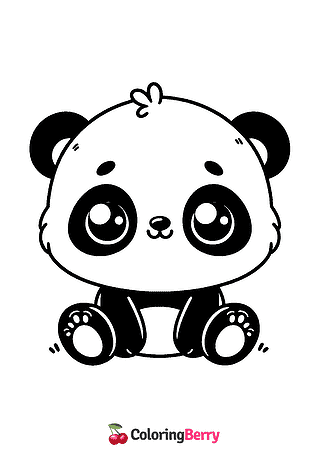 Baby Panda Coloring Page